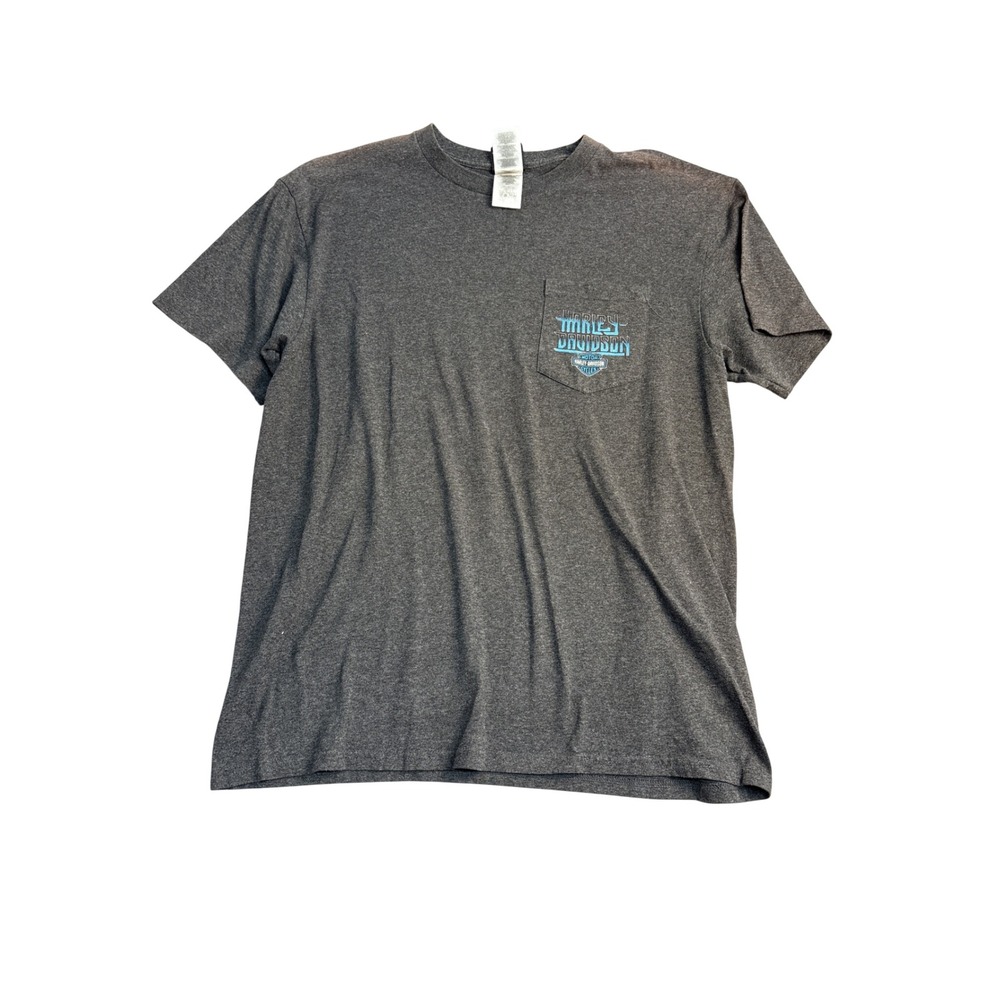 Harley-Davidson Mens Gray Pocket T-Shirt Ocean County NJ Lakewood Large